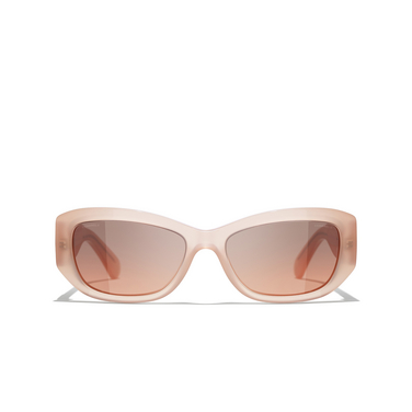 Gafas de sol rectangulares CHANEL 173218 coral - Vista delantera