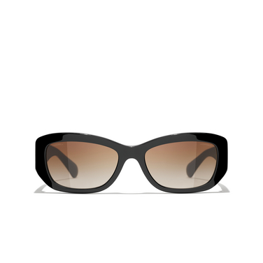 CHANEL rectangle Sunglasses C622S5 black - front view