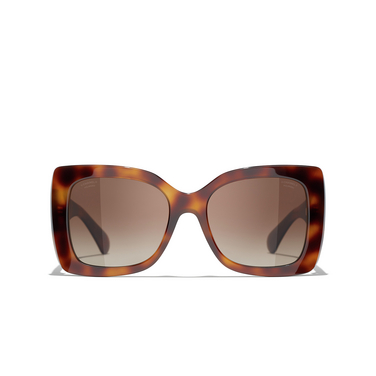 CHANEL square Sunglasses 1295S9 tortoise - front view
