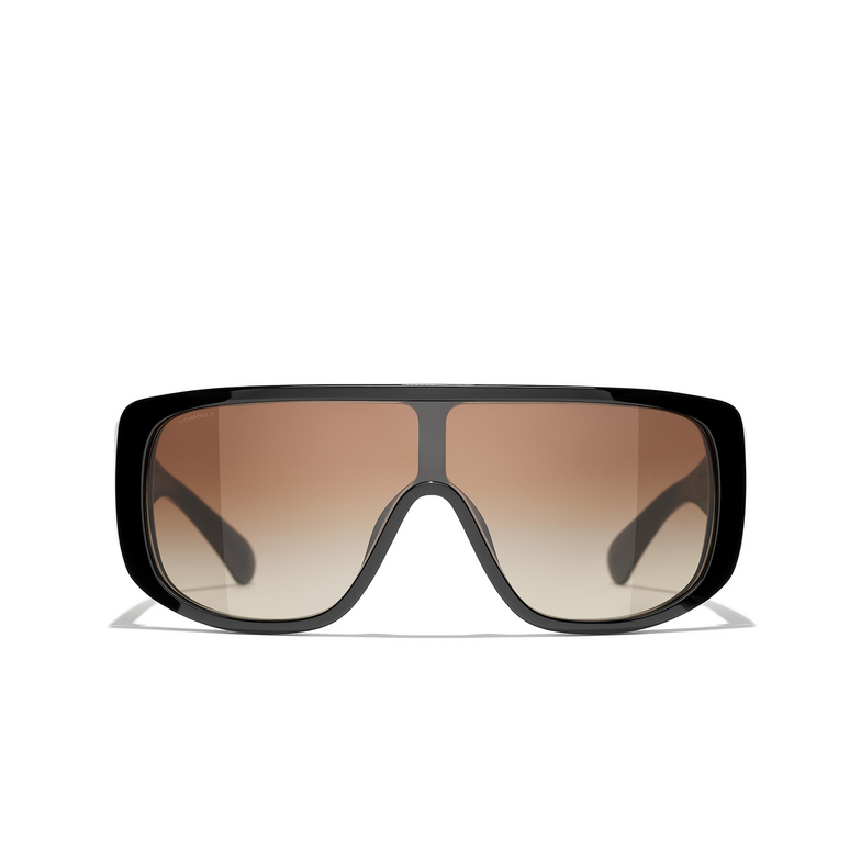 CHANEL shield Sunglasses C622S5 black