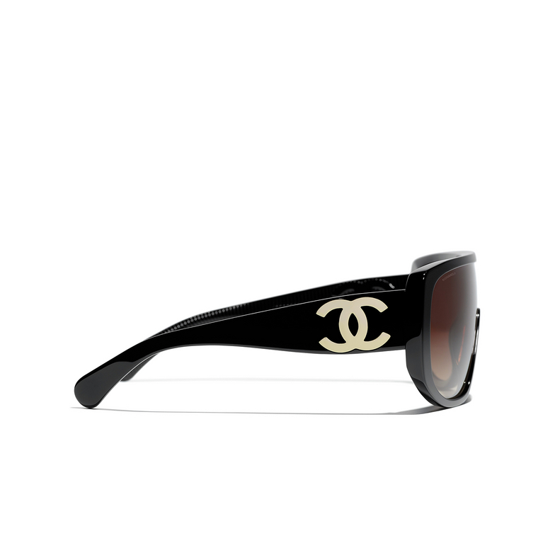 CHANEL shield Sunglasses C622S5 black