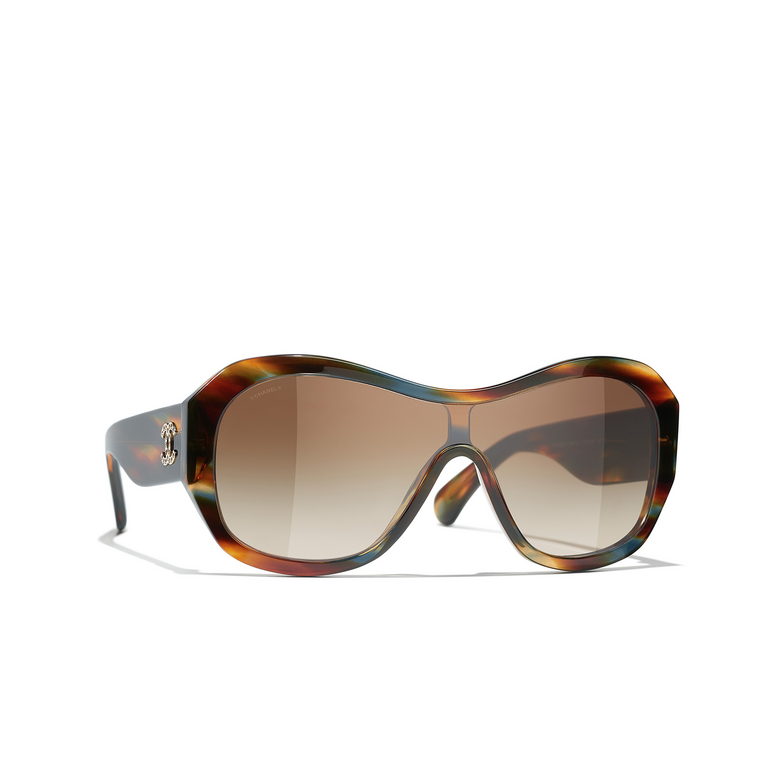 Solaires masque CHANEL 1735S5 yellow tortoise & brown