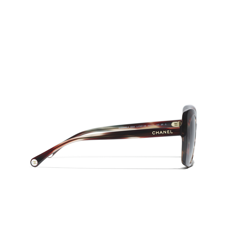 CHANEL rectangle Sunglasses 172748 brown tortoise & grey