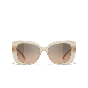 CHANEL rectangle Sunglasses 173143 dark beige - front view