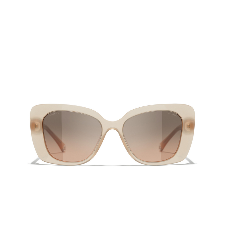 CHANEL rectangle Sunglasses 173143 dark beige