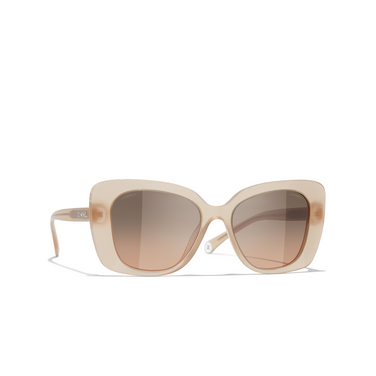 CHANEL rectangle Sunglasses 173143 dark beige - three-quarters view