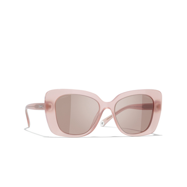 CHANEL rectangle Sunglasses 17334R light pink - three-quarters view