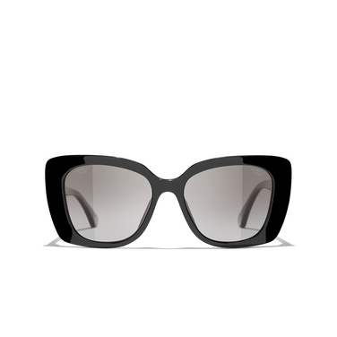 CHANEL rectangle Sunglasses C622M3 black - front view