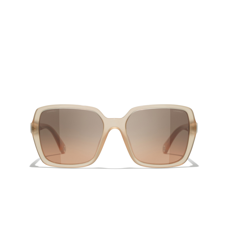 CHANEL square Sunglasses 173143 dark beige