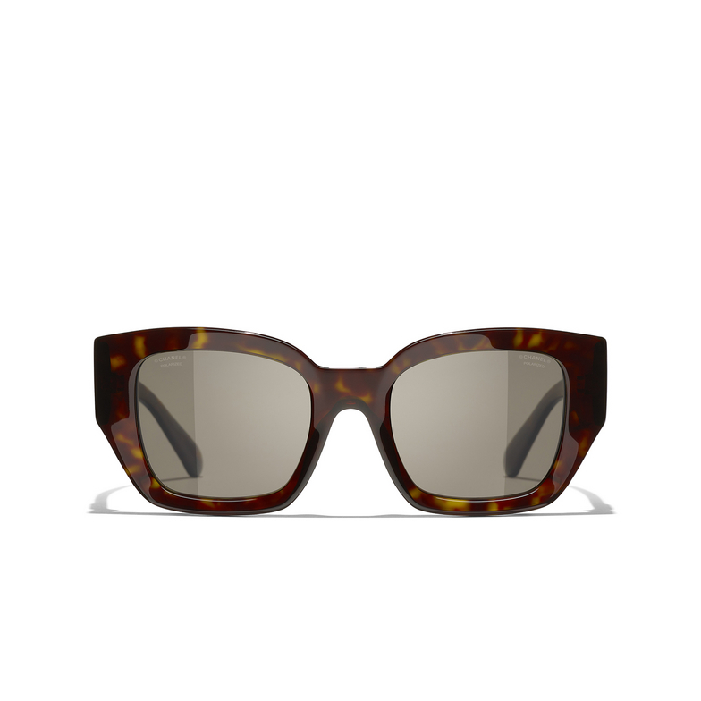 CHANEL square Sunglasses C71483 dark tortoise