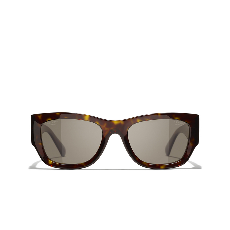 CHANEL rectangle Sunglasses C71483 dark tortoise