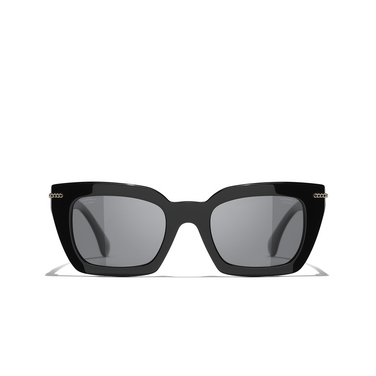 CHANEL square Sunglasses C622T8 black - front view
