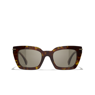 CHANEL square Sunglasses C71483 dark tortoise - front view