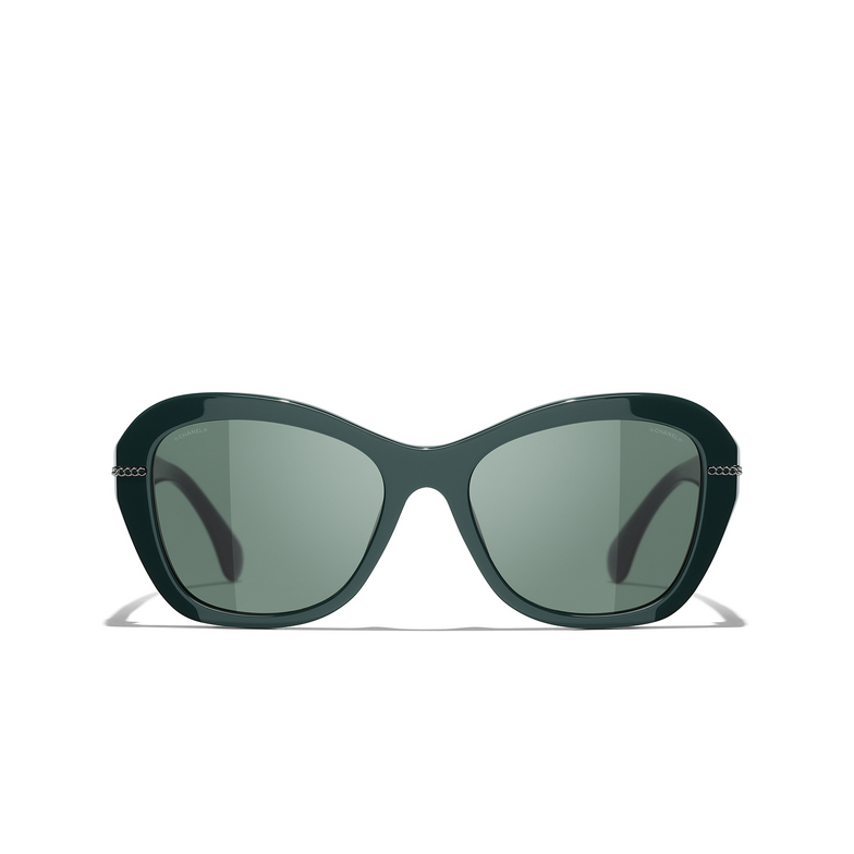 CHANEL Schmetterlingsförmige sonnenbrille 14593H green