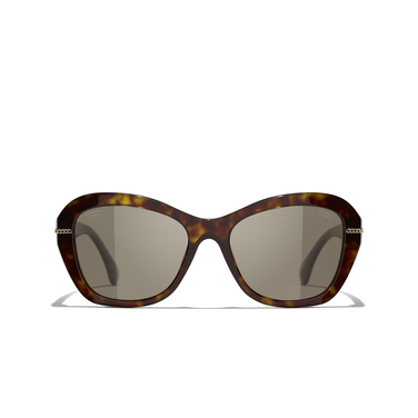 CHANEL butterfly Sunglasses C71483 dark tortoise - front view