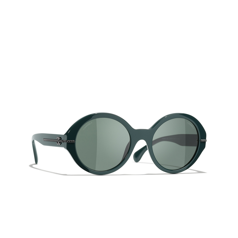 CHANEL round Sunglasses 14593H green