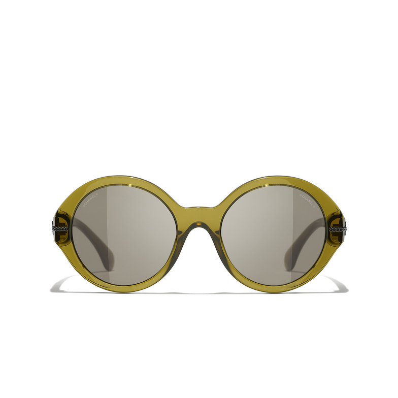 CHANEL round Sunglasses 1742/3 khaki
