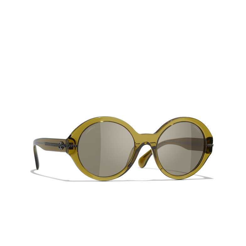 CHANEL round Sunglasses 1742/3 khaki