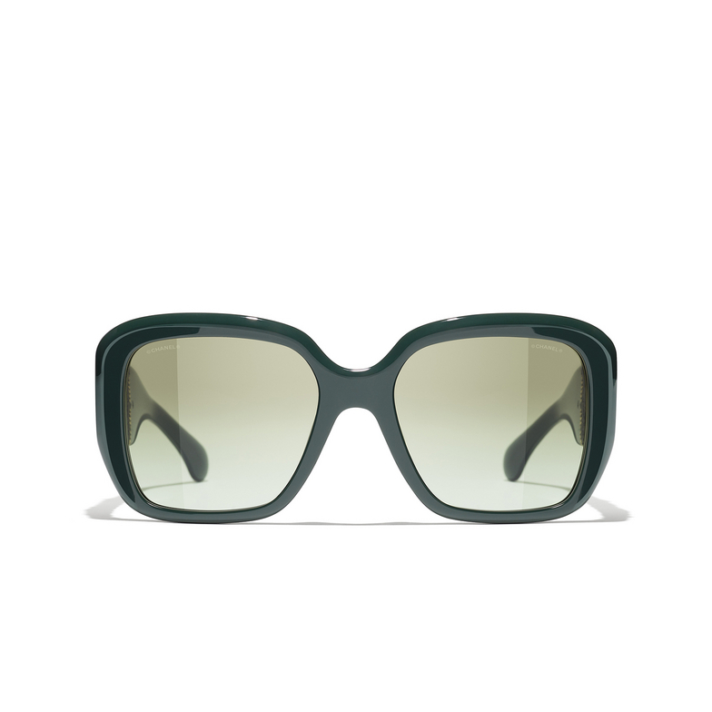 CHANEL square Sunglasses 1459S3 dark green