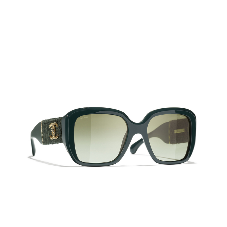 CHANEL square Sunglasses 1459S3 dark green