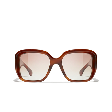 CHANEL square Sunglasses 175113 tortoise - front view