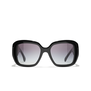 CHANEL square Sunglasses C622S6 black & gold - front view