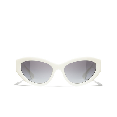 CHANEL Katzenaugenförmige sonnenbrille 1255S6 white - Vorderansicht