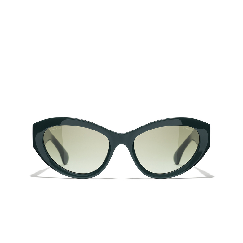 CHANEL cateye Sunglasses 1459S3 dark green