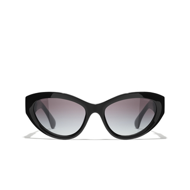 CHANEL Katzenaugenförmige sonnenbrille C622S6 black & gold - Vorderansicht
