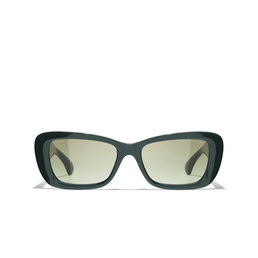 CHANEL rectangle Sunglasses 1459S3 dark green - front view