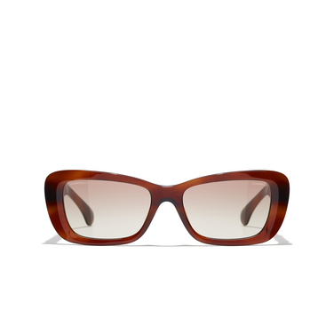 CHANEL rectangle Sunglasses 175113 tortoise - front view
