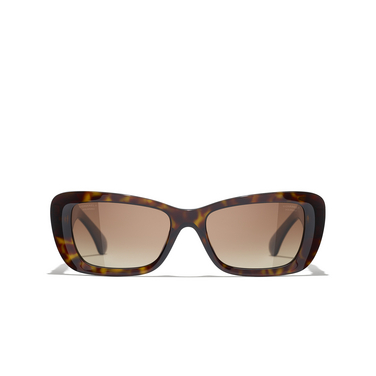 CHANEL rectangle Sunglasses C714S9 dark tortoise - front view