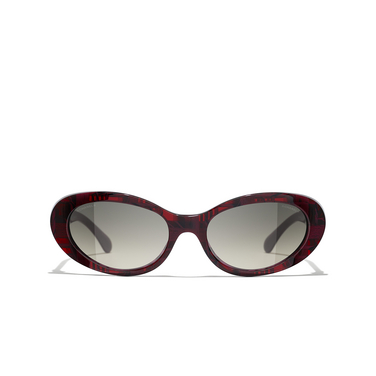 CHANEL ovale sonnenbrille 166571 red - Vorderansicht