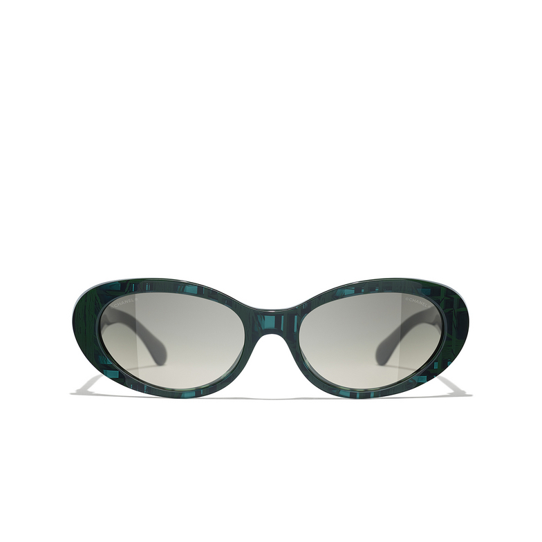 CHANEL oval Sunglasses 166671 green