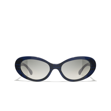 CHANEL oval Sunglasses 166971 blue - front view