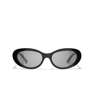 CHANEL oval Sunglasses c62248 black - front view
