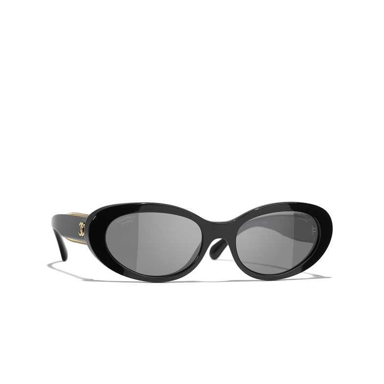 CHANEL oval Sunglasses C62248 black