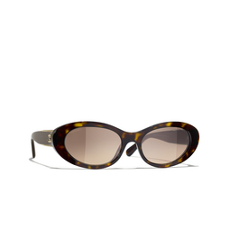 Solaires ovales CHANEL C71451 dark tortoise