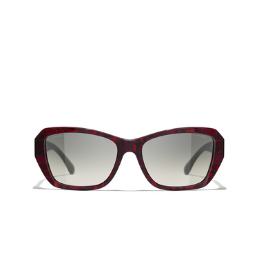 CHANEL Schmetterlingsförmige sonnenbrille 166571 red - Vorderansicht