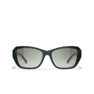 CHANEL Schmetterlingsförmige sonnenbrille 166671 green - Vorderansicht