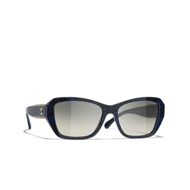 CHANEL Schmetterlingsförmige sonnenbrille 166971 blue - Dreiviertelansicht