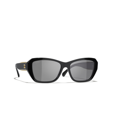 CHANEL butterfly Sunglasses C62248 black - three-quarters view