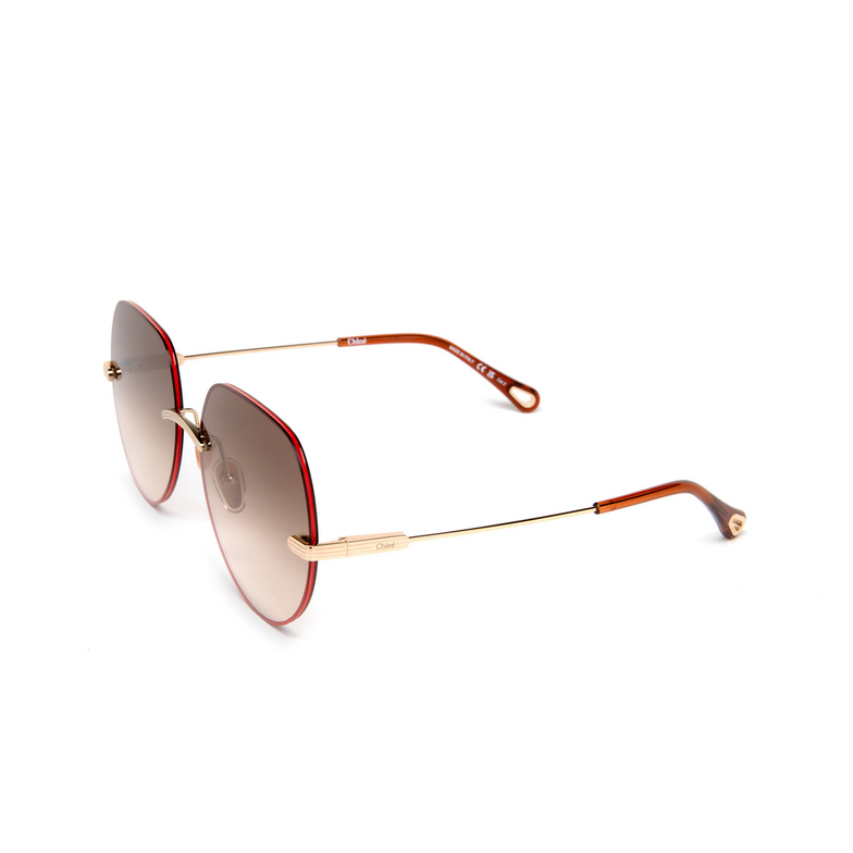 Chloé Benjamine round Sunglasses 002 gold - 4/5