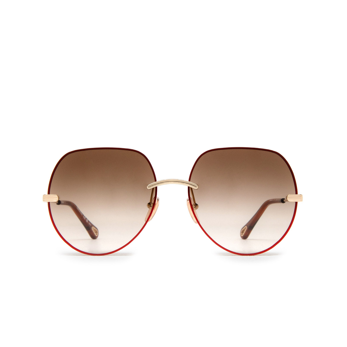 Chloé Benjamine round Sunglasses 002 Gold - front view