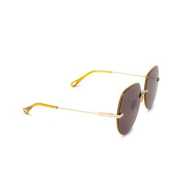 Lunettes de soleil Chloé Benjamine 007 gold - Vue trois quarts