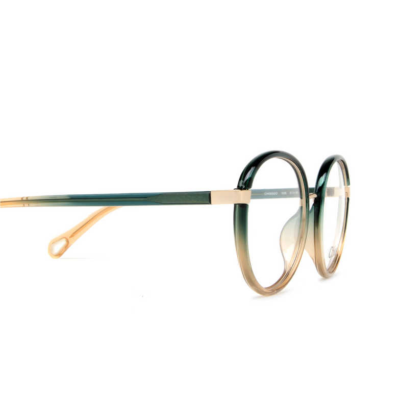 Chloé CH0033O round Eyeglasses 006 green - 3/5