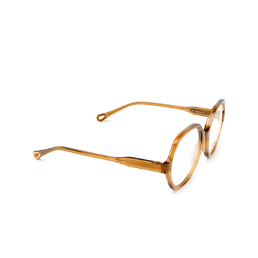Chloé CH0083O round Eyeglasses 002 brown - three-quarters view