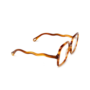 Chloé CH0091O rectangle Eyeglasses 002 havana - three-quarters view