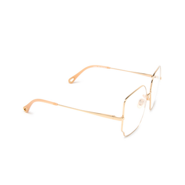 Chloé CH0096O square Eyeglasses 002 gold - three-quarters view