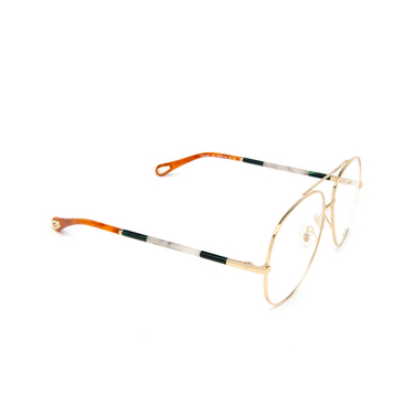 Lunettes de vue Chloé CH0114O 001 gold - Vue trois quarts